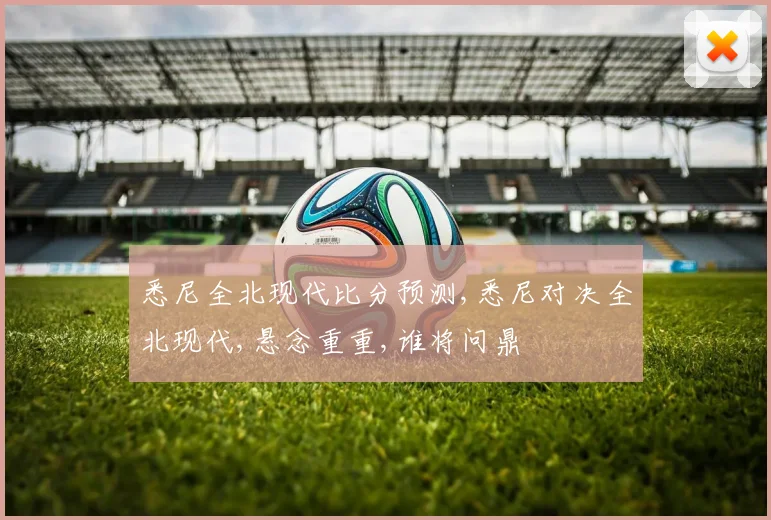 悉尼全北现代比分预测,悉尼对决全北现代,悬念重重,谁将问鼎